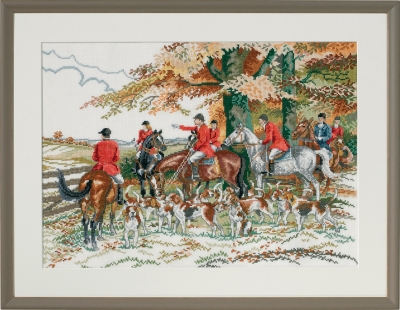 click here to view larger image of Hunt Hounds - 14ct (counted cross stitch kit)