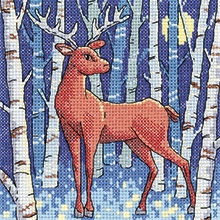 click here to view larger image of Stag Woodland Creatures (counted cross stitch kit)