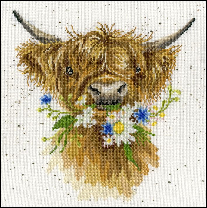 click here to view larger image of Daisy Coo (counted cross stitch kit)