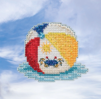 click here to view larger image of Beach Ball - Spring Bouquet Seasonal Ornament (counted cross stitch kit)