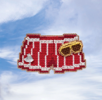 click here to view larger image of Swim Trunks - Spring Bouquet Seasonal Ornament (counted cross stitch kit)