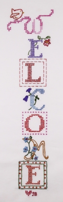 click here to view larger image of Welcome (stamped cross stitch)