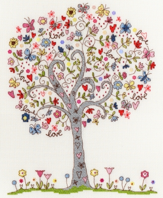 click here to view larger image of Love Tree (counted cross stitch kit)