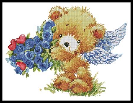 click here to view larger image of Teddy Angel (Blue Flowers)  (Lena Faenkova) (chart)