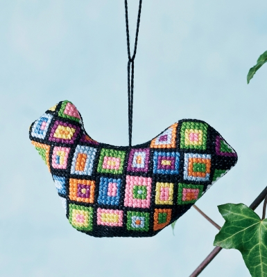 click here to view larger image of Boxes- Bird Ornament (counted cross stitch kit)