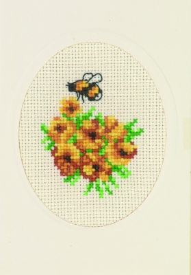 click here to view larger image of Calendula - Flower Card (counted cross stitch kit)