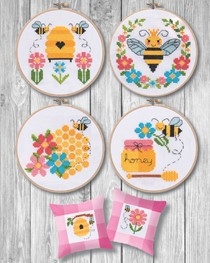 click here to view larger image of Bees & Honey (6 designs) (chart)