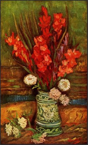 click here to view larger image of Vase with Red Gladiolas (chart)