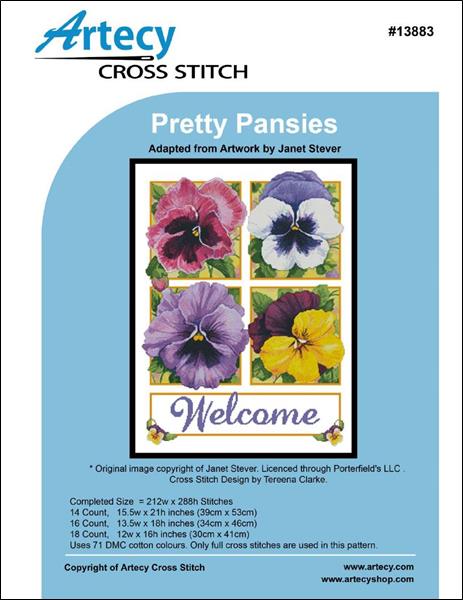 click here to view larger image of Pretty Pansies  (Janet Stever) (chart)