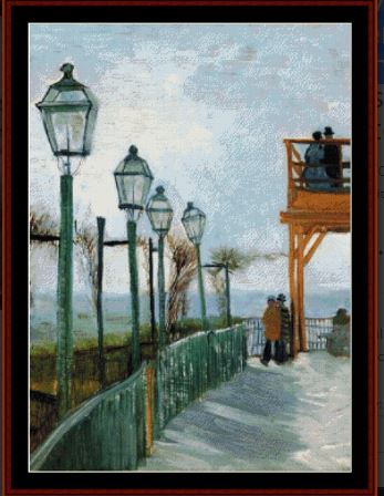 click here to view larger image of Belvedere Overlooking Montmarte, 1886 - Van Gogh (chart)