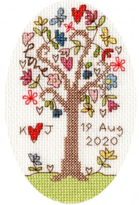 click here to view larger image of Sweet Tree Card  (counted cross stitch kit)