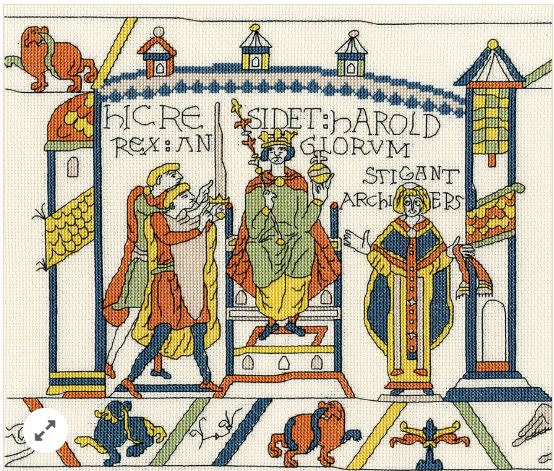 click here to view larger image of Coronation, The - The Bayeux Tapestry - Sally Swannell (counted cross stitch kit)