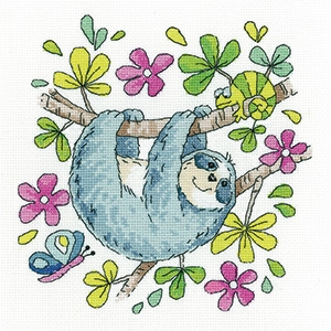 click here to view larger image of Sloth Landscape   (counted cross stitch kit)