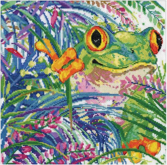 click here to view larger image of Tree Frog (counted cross stitch kit)