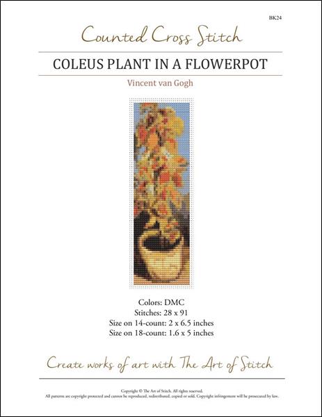 click here to view larger image of Coleus Plant in a Flowerpot Bookmark (Vincent van Gogh) (chart)