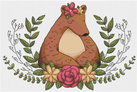 click here to view larger image of Bear With Flower Crown (chart)