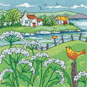 click here to view larger image of Cow Parsley Shore - By the Sea (counted cross stitch kit)