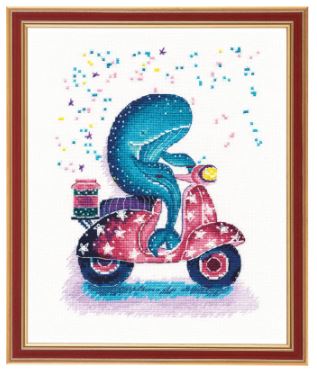 click here to view larger image of Motorcyclist (counted cross stitch kit)