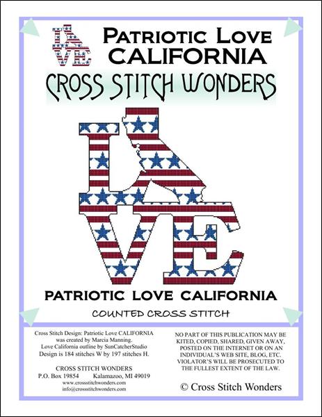 click here to view larger image of Patriotic Love Map - California (chart)