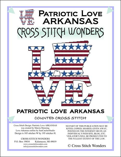 click here to view larger image of Patriotic Love Map - Arkansas (chart)