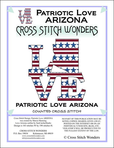 click here to view larger image of Patriotic Love Map - Arizona (chart)
