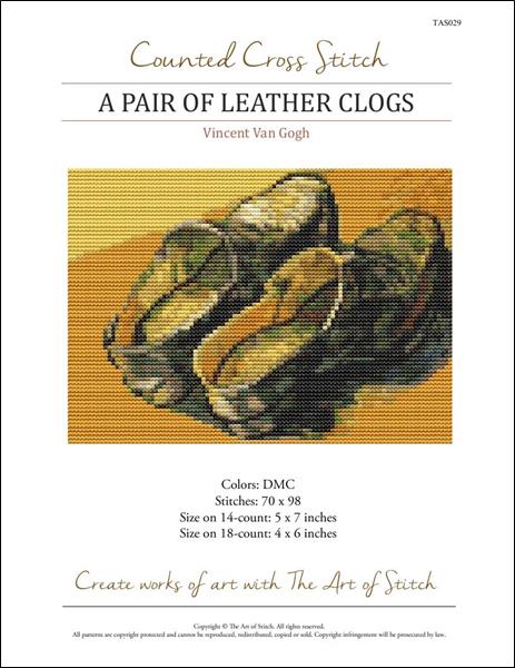 click here to view larger image of Pair of Leather Clogs, A (Vincent Van Gogh) (chart)