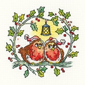 click here to view larger image of Christmas Robins - Birds of a Feather  (counted cross stitch kit)