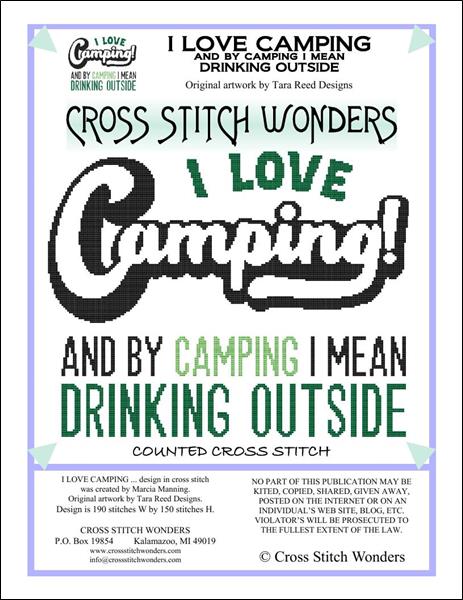 click here to view larger image of I Love Camping ... Drinking Outside (chart)