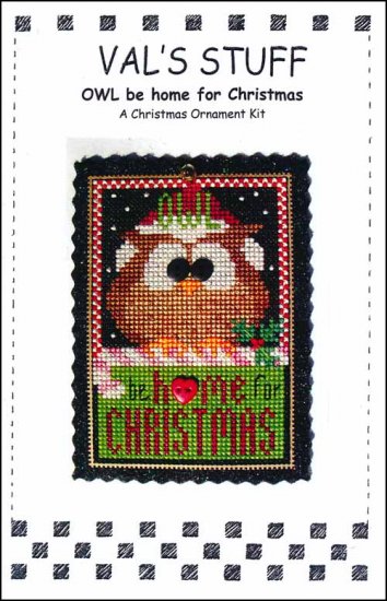 click here to view larger image of Owl Be Home For Christmas Kit (counted cross stitch kit)