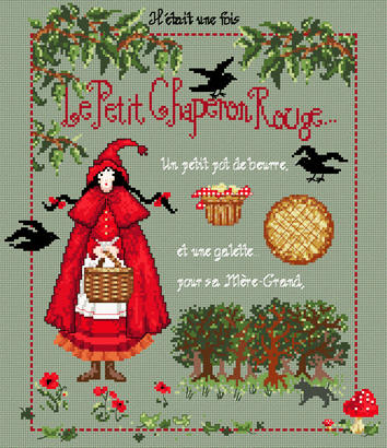 click here to view larger image of Le Petit Chaperon KIT - Linen (counted cross stitch kit)