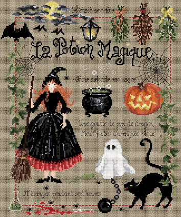 click here to view larger image of La Potion Magique KIT - Aida (counted cross stitch kit)