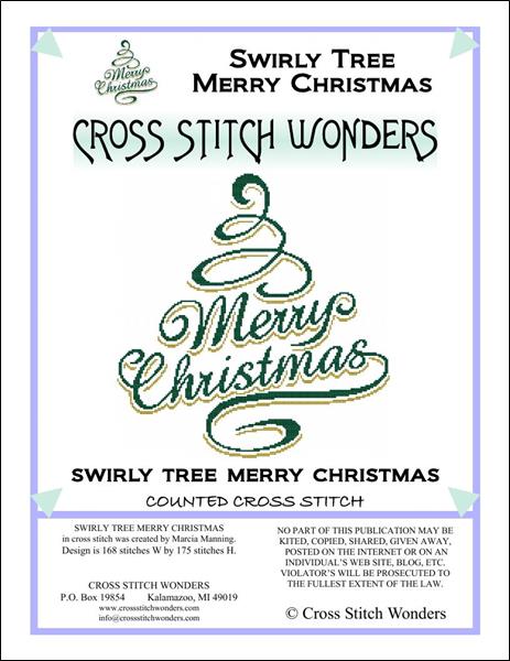 click here to view larger image of Swirly Tree Merry Christmas (chart)