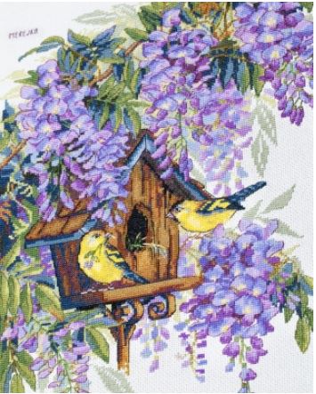 click here to view larger image of Wisteria (counted cross stitch kit)