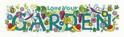 click here to view larger image of Love Your Garden   (counted cross stitch kit)