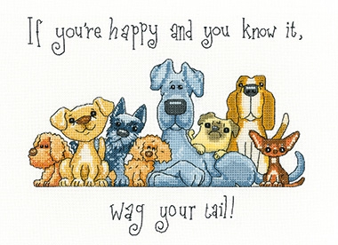 click here to view larger image of Wag Your Tail - Peter Underhill Collection (counted cross stitch kit)