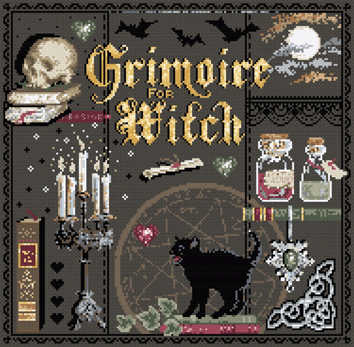 click here to view larger image of Grimoire KIT - Aida (counted cross stitch kit)