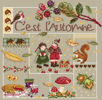 click here to view larger image of C'est l'Automne KIT - Aida (counted cross stitch kit)