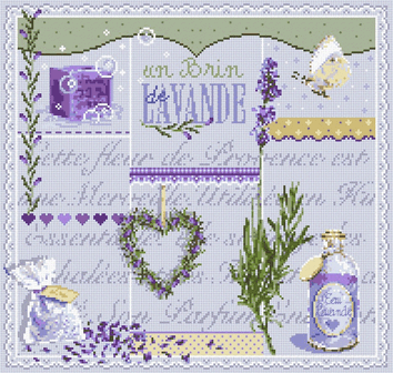 click here to view larger image of Un Brin de Lavande KIT - Aida (counted cross stitch kit)