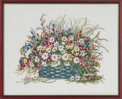 click here to view larger image of Late Summer Basket - Linen (counted cross stitch kit)