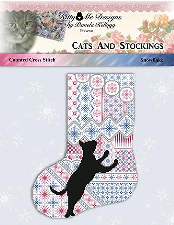 click here to view larger image of Cats and Stockings - Snowflake (chart (special))