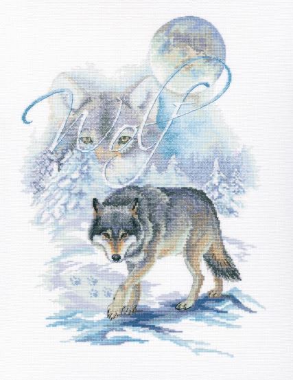 click here to view larger image of Wolf (counted cross stitch kit)