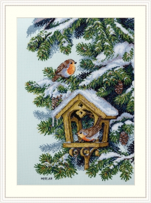 click here to view larger image of Robins (counted cross stitch kit)