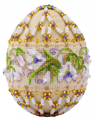 click here to view larger image of Easter Egg - Snowdrops (counted cross stitch kit)