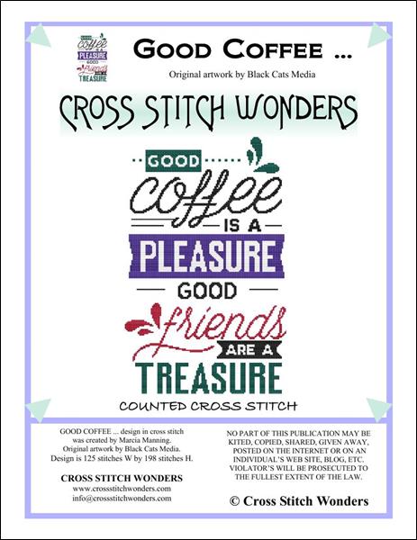 click here to view larger image of Good Coffee Is A Pleasure Good Friends Are A Treasure (chart)