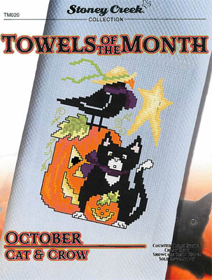 click here to view larger image of Towels Of The Month - October Cat & Crow (TM020) (chart)
