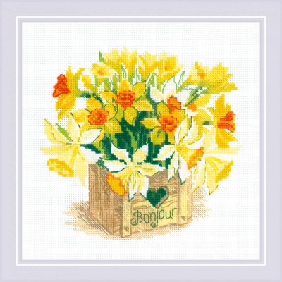 click here to view larger image of Bonjour (counted cross stitch kit)