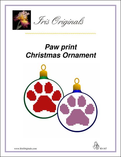 click here to view larger image of Pawprint Christmas Ornament (chart)