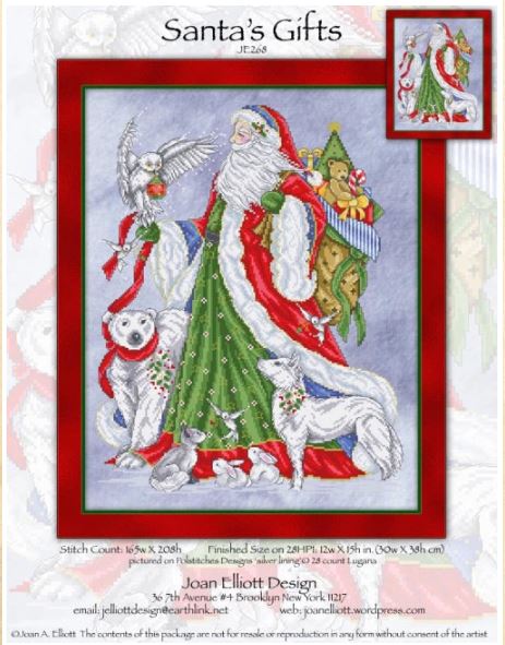 click here to view larger image of Santas Gifts (counted cross stitch kit)