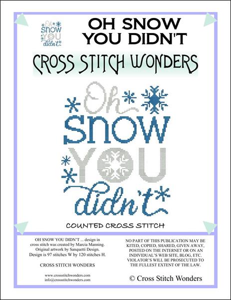 click here to view larger image of Oh Snow You Didn't (counted cross stitch kit)
