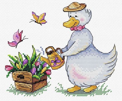 click here to view larger image of Gardening (counted cross stitch kit)